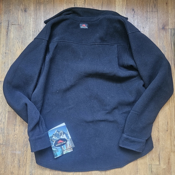 vintage button-up fleece crew jacket 1990s TV Chicago Hope Sierra Sport L - Picture 10 of 10